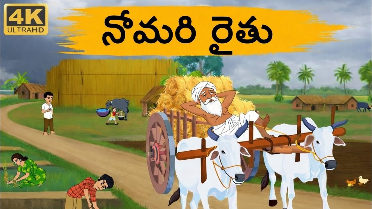సోమరి రైతు | Telugu cartoon story | Telugu stories | Neethi Kathalu | Telugu moral story | Stories
