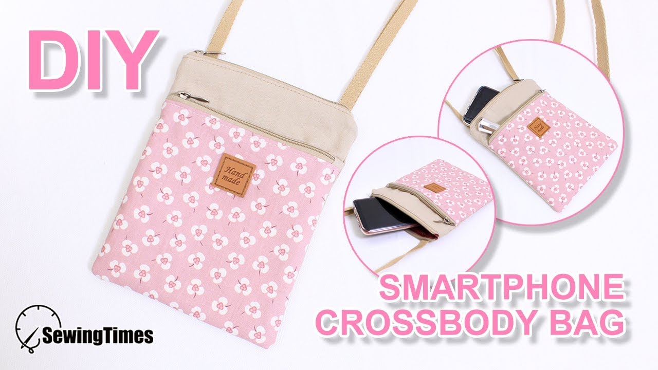 Как сшить Сотовый Телефон Сумка | сумка через плечо | DIY 2 zipper pouch bag #sewingtimes