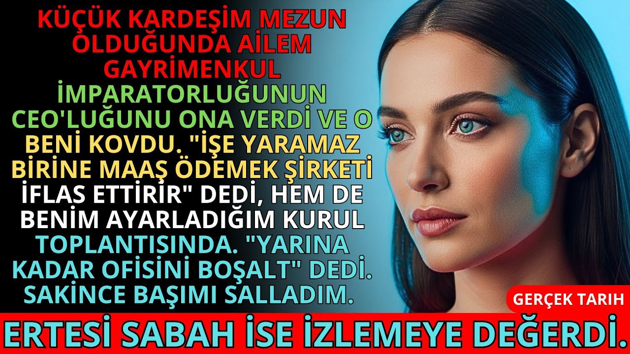 Yeni mezun kardeşim ailem sayesinde CEO oldu ve beni kovdu. Ertesi gün ise...