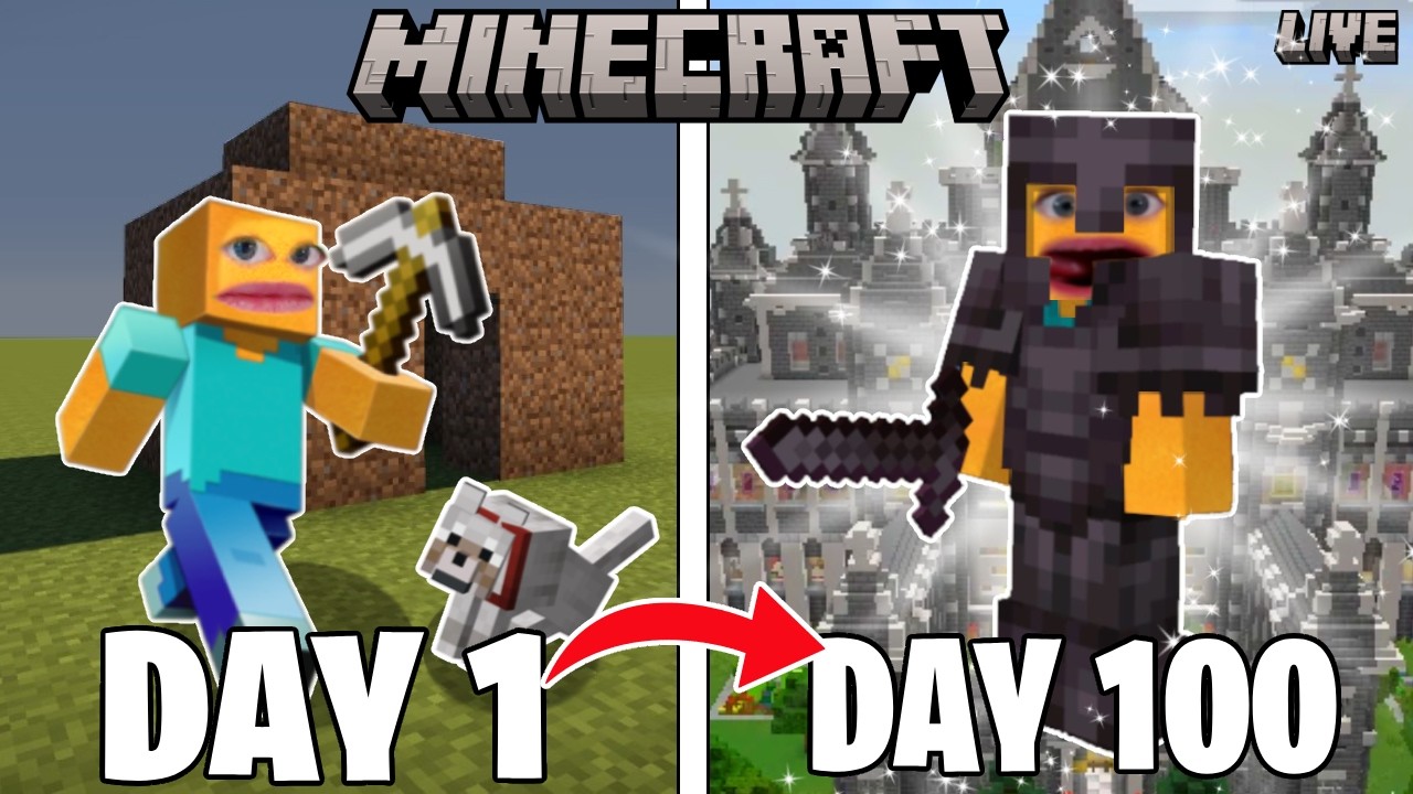 SURVIVE 100 MINECRAFT DAYS!