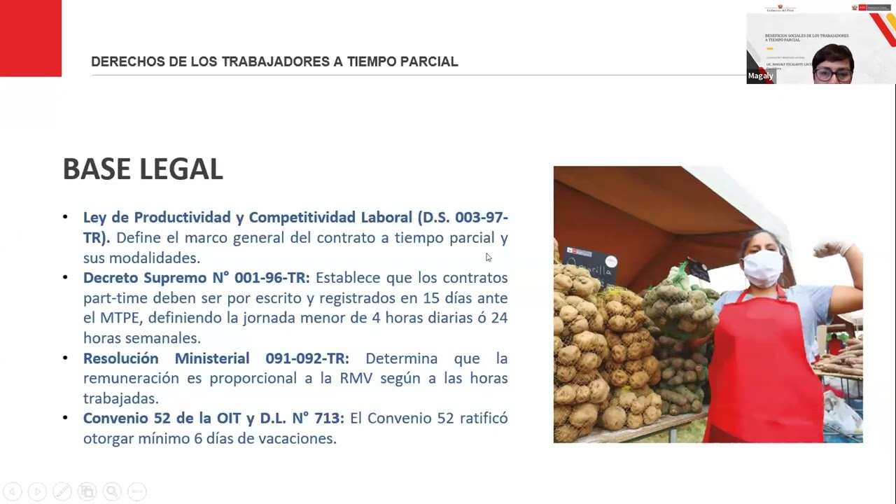 Beneficios sociales de los trabajadores a tiempo parcial