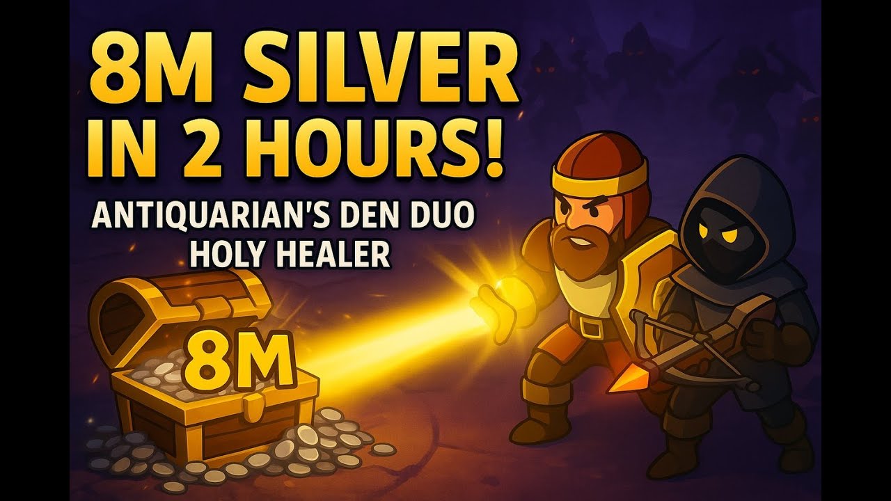 Albion Online – How I Made 8M Silver in 2 Hours | Antiquarian’s Den Depths Duo (Holy Healer POV)