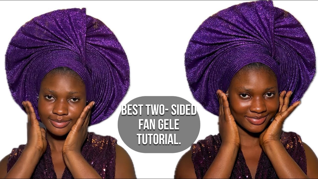 BEST TWO-SIDED FAN TUTORIAL #geletutorial #trending #howtotiegele #seo #top