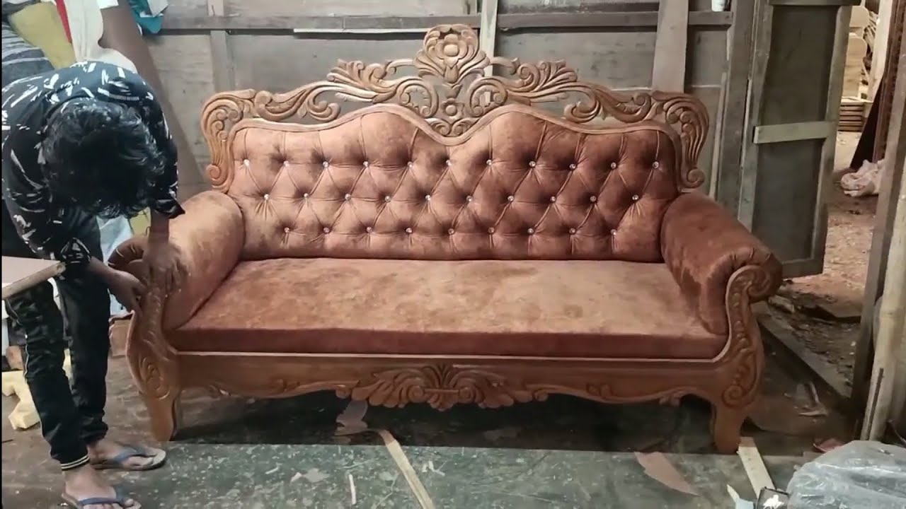 How to make carving sofa at home 🏡___ये इंटीरियर कारविन्ग carving सोफा कैसे बनाए part (1)