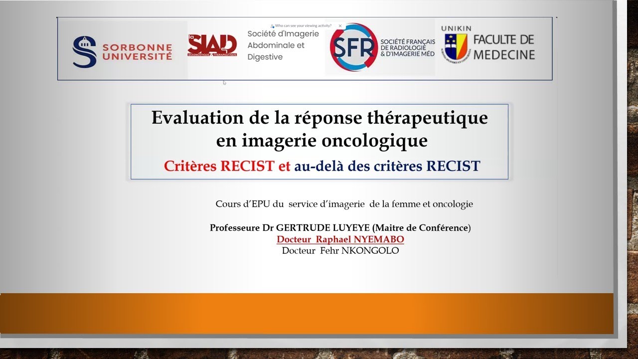 Critères d’évaluations en imagerie oncologique: RECIST et les autres critères