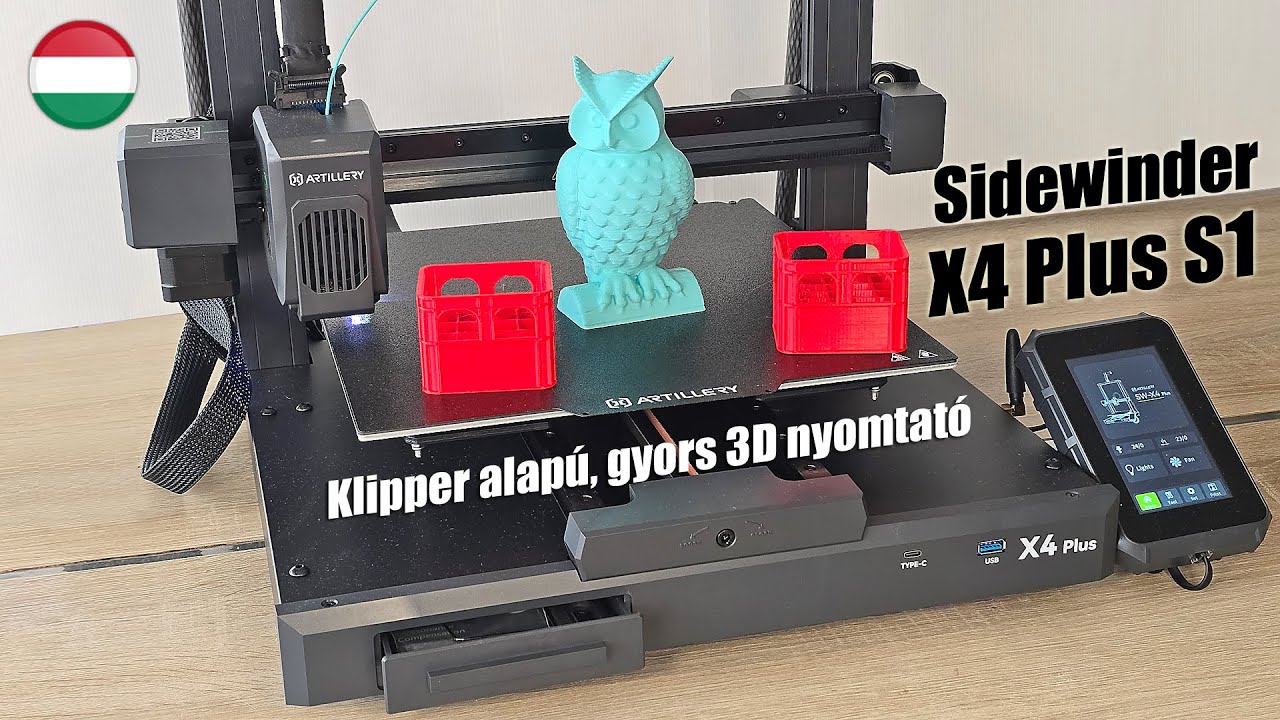 Artillery X4 Plus S1 bemutatása. Nagy és gyors, klipper alapú 3D nyomtató