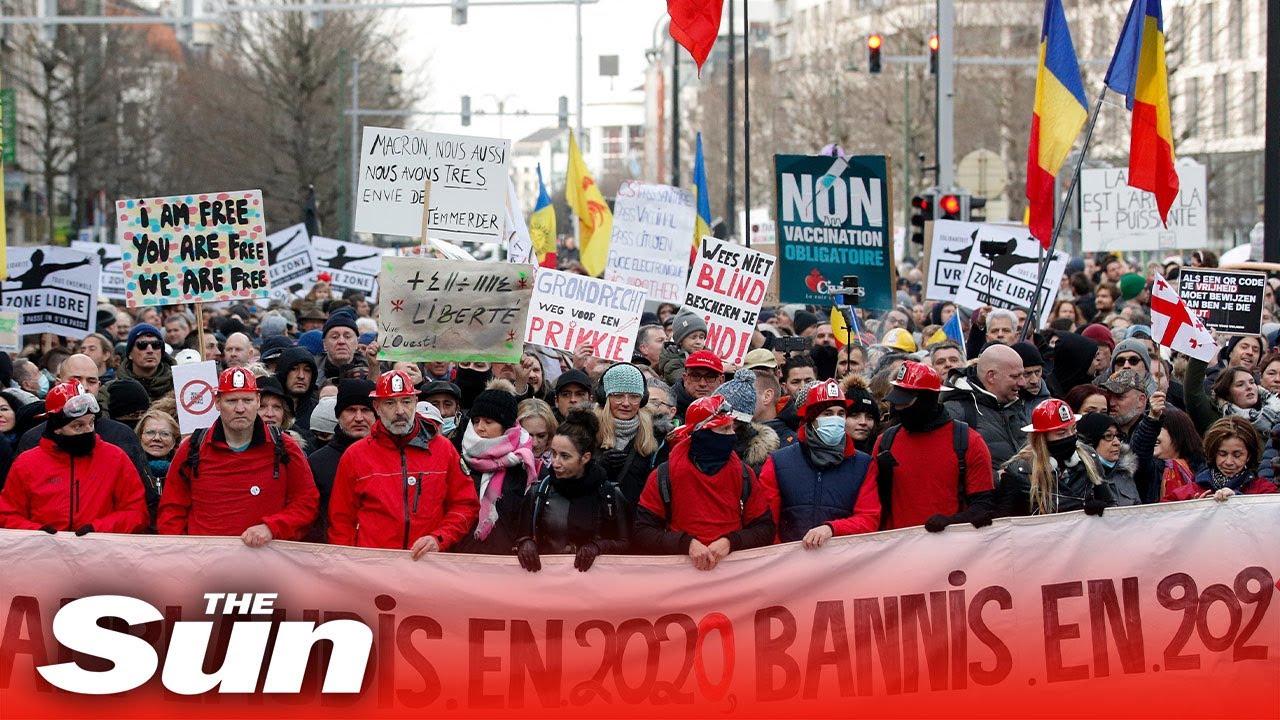 Belgians protest mandatory COVID-19 vaccine