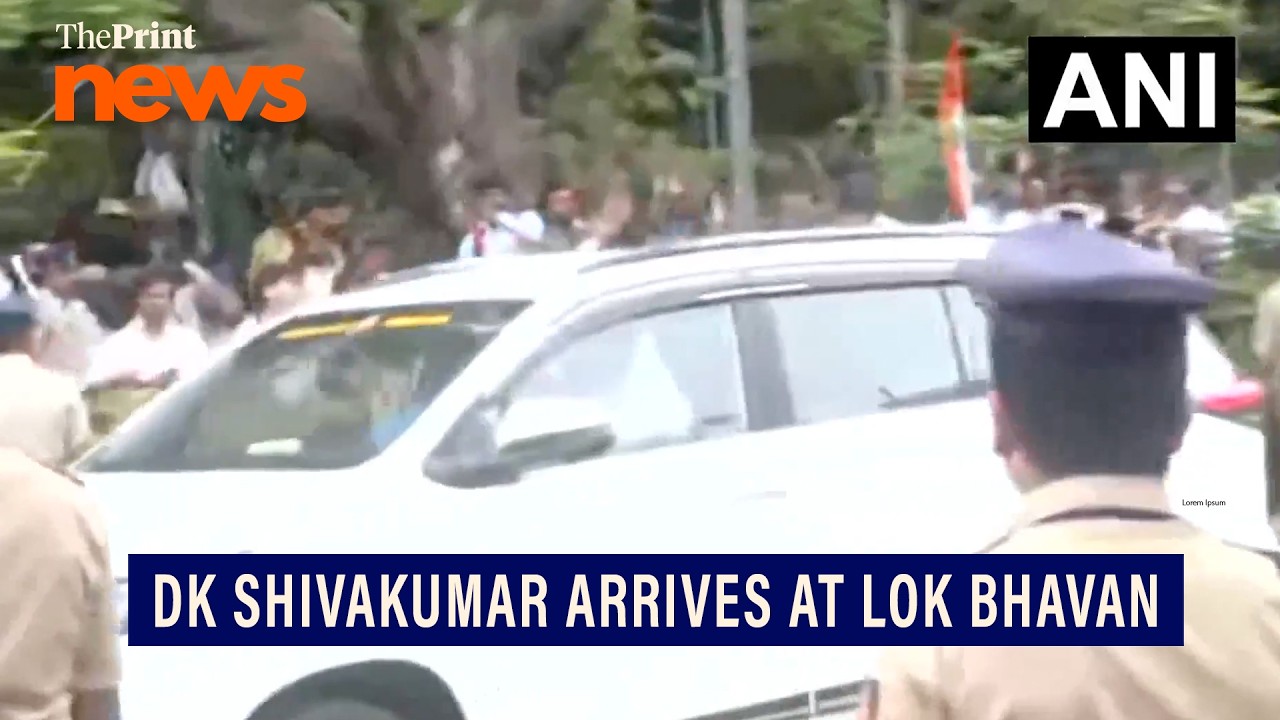 Former Karnataka CM Siddaramaiah and CM-designate DK Shivakumar arrive at Lok Bhavan