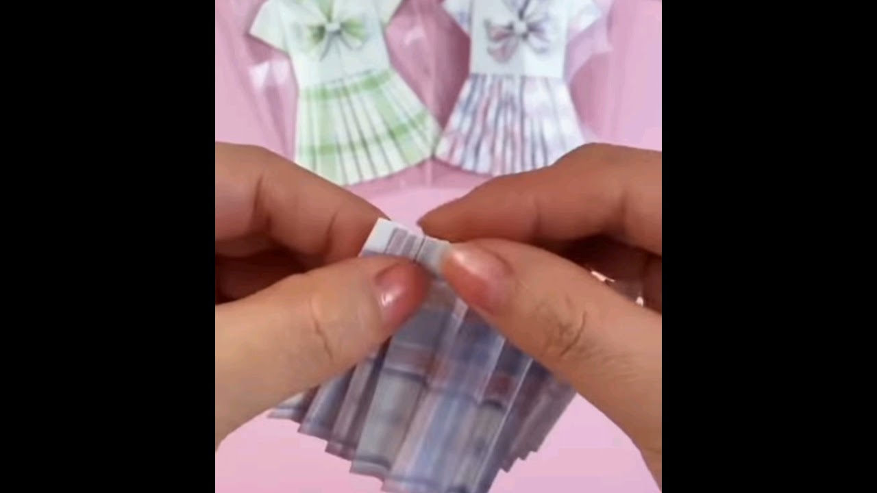 easy paper dress origami making/shorts video/