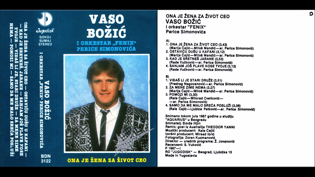 Vaso Bozic i ork Fenix Perice Simonovica - Vidjas li je stari druze - (Audio 1987)