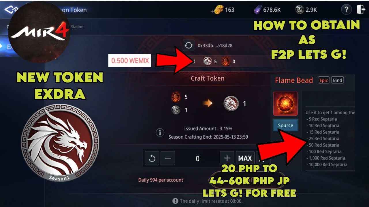 MIR4 - PALDO SA NEW TOKEN ANG F2P PAANO MAKAKUHA LETS G!