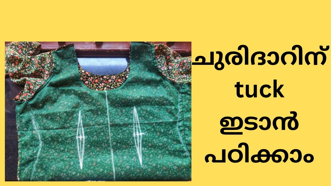 Churidar tuck cutting and stitching easy method