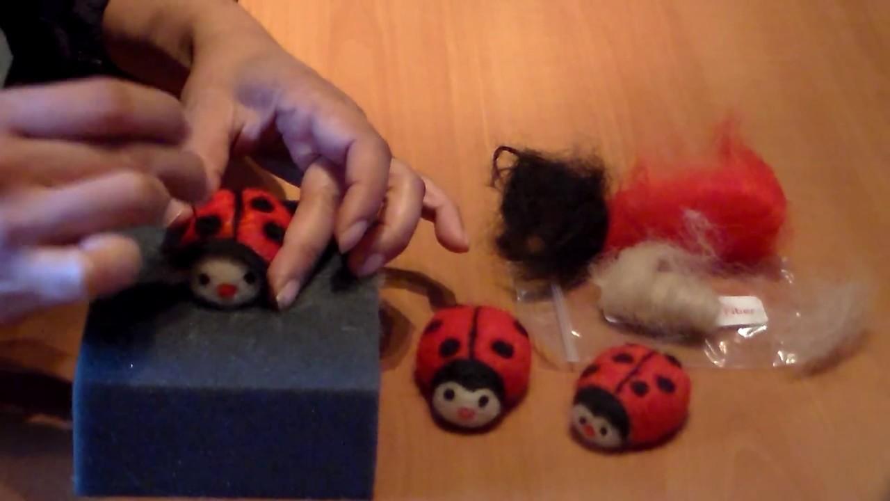 How to Needle Felt a Lady Bug