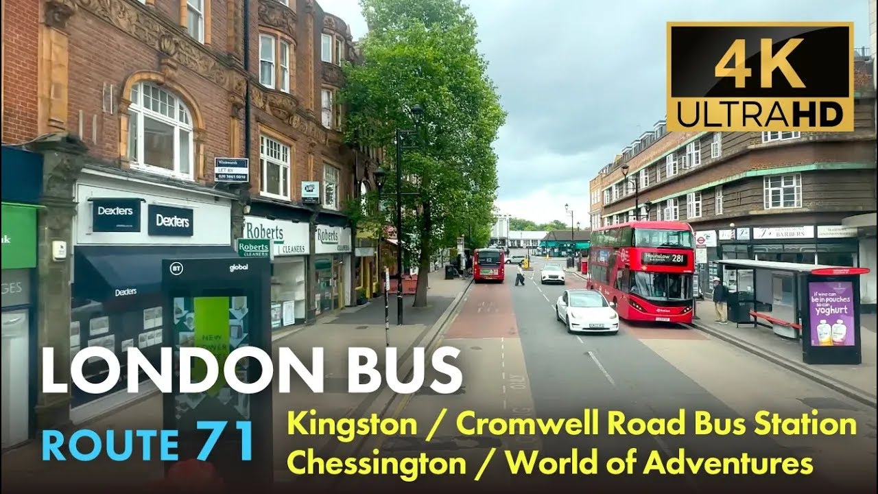 London Bus Ride, Route 71, Double Decker, 4K Virtual Tour