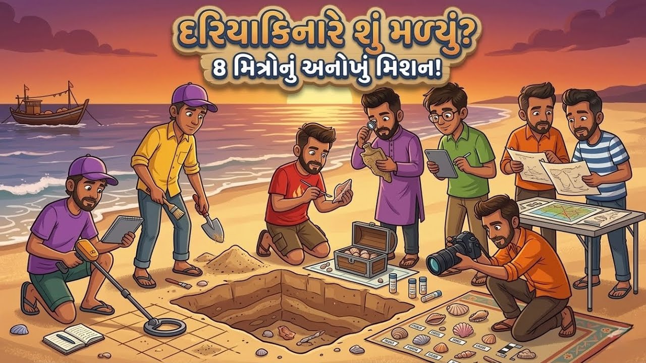 દરિયાકિનારે શું મળ્યું? 8 મિત્રોનું અનોખું મિશન!