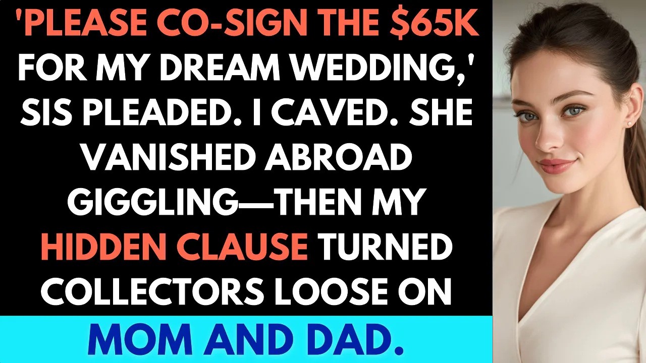 My Sister Begged Me to Co-Sign Her $65K Wedding Loan—Then Ran Off at Dawn—So I Claimed the House
