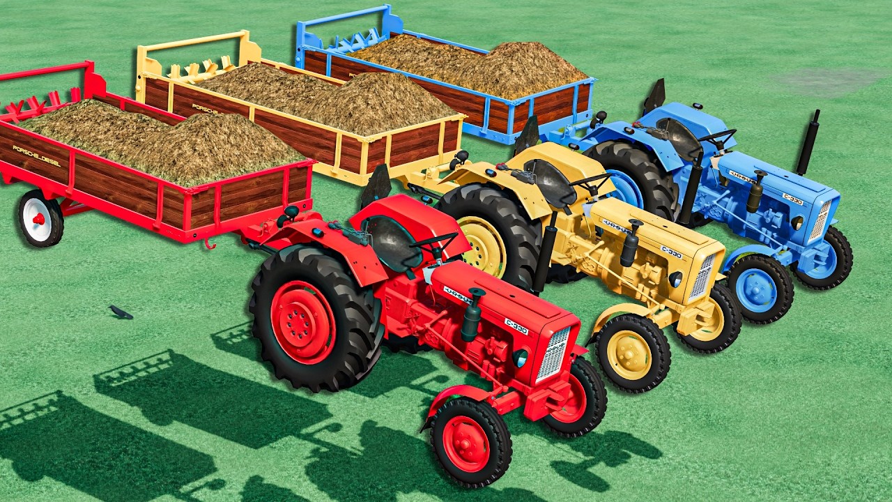 Work with Colors - PLAYGROUND MANURE with Mini URSUS Tractors - Farming Simulator 22