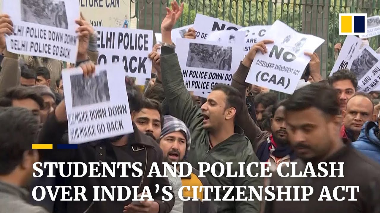 Students and police clash over India's citizenship act
