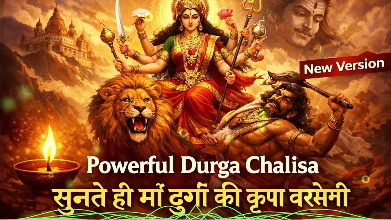 ⚡ Powerful Durga Chalisa | सुनते ही माँ दुर्गा की कृपा बरसेगी | New Version