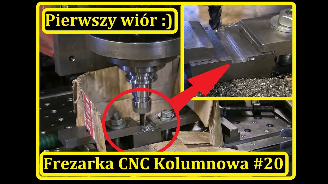 Frezarka CNC Kolumnowa #20 Jak działa ATC - automatyczna blokada narzędzia na frezarce Pierwszy wiór