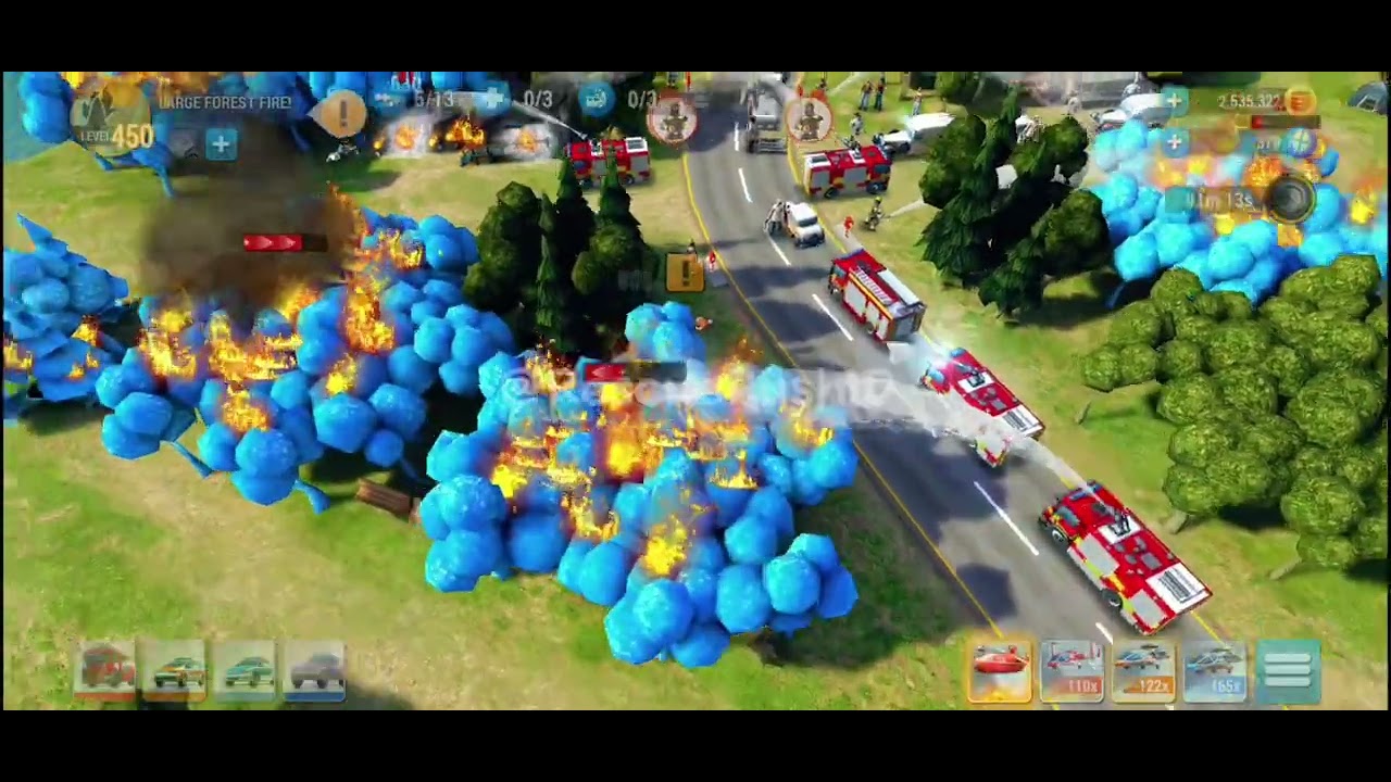 LARGE FOREST FIRE❗️LEVEL450❗️EMERGENCY HQ GAMEPLAY STRATEGY
