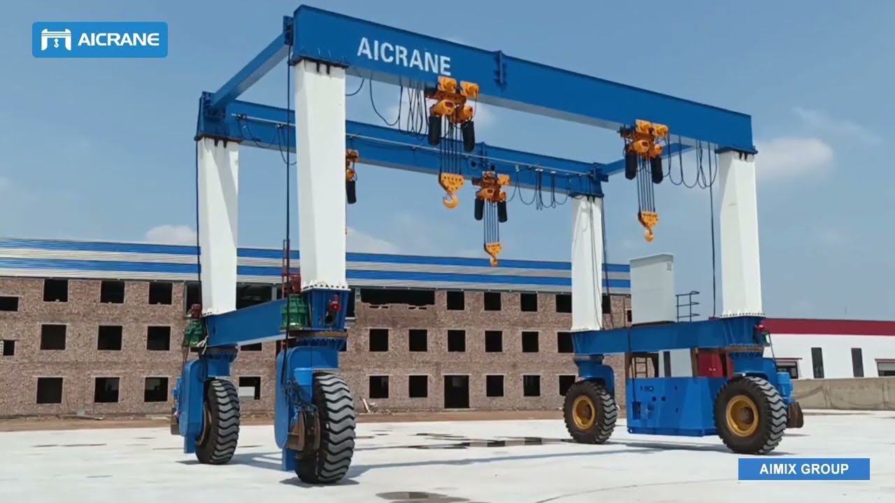Testing 4×15 Ton Rubber Tyred Gantry Crane | Aicrane Heavy Load Lifting Solution