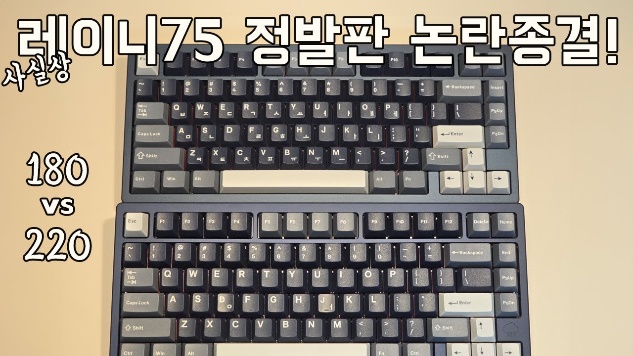 레이니75 한정판 vs 국내판 아콘 Real HX +크러쉬80상옵