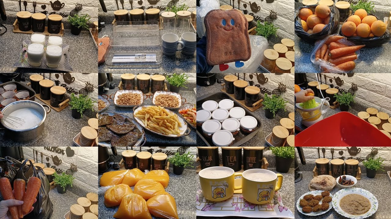 سحور سريع  وحضرت فطار + خزنّت عصير البرتقال بالجزر 😍 ومشتريات جديدة للمطبخ+ عملت زبادي بيتي