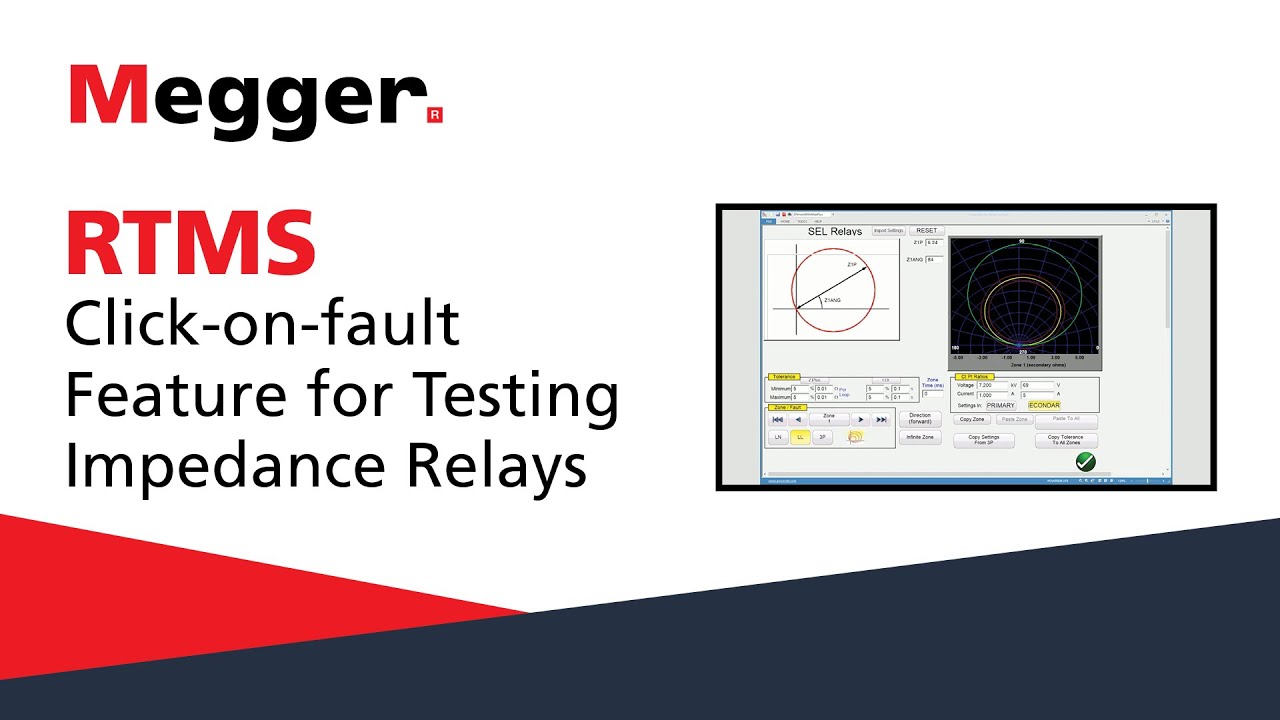 Megger RTMS: Click-On-Fault Feature for Testing Impedance Relays