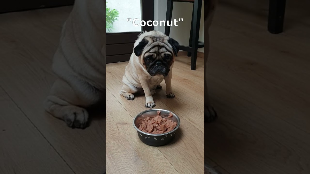 How to FEED a DOG ??? Pug eating.