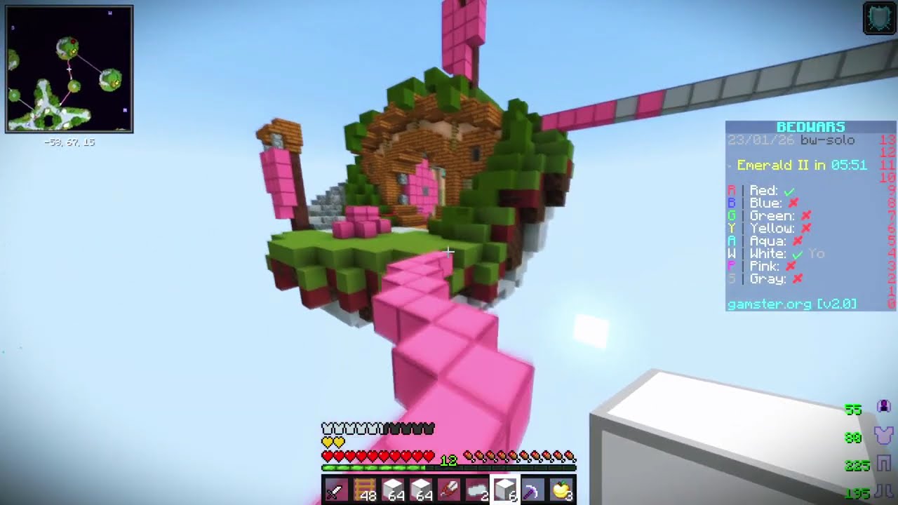 I won the craziest solo bedwars on (200 ms)!