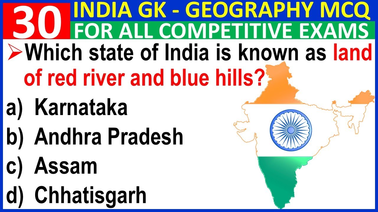 Top 30 MCQ on Geography GK | Physical Features of India MCQs | SSC, UPSC, Railways Exam Prep | India