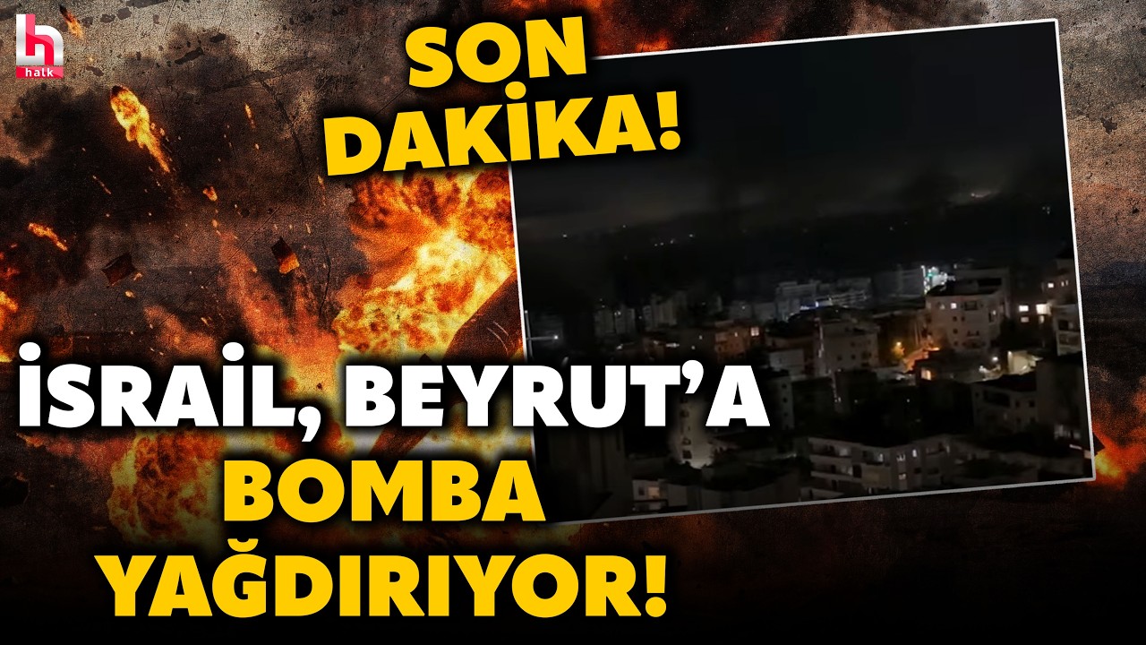 SON DAKİKA! BEYRUT'TA PEŞ PEŞE PATLAMA! İsrail'den 200 mühimmatlı saldırı! Yaklaşık 70 nokta vuruldu
