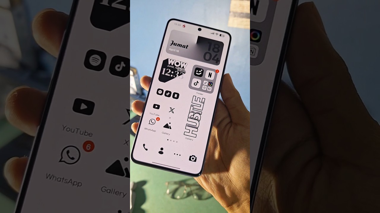 monochrome simple theme #hyperos #poco #redmi #theme #aesthetic