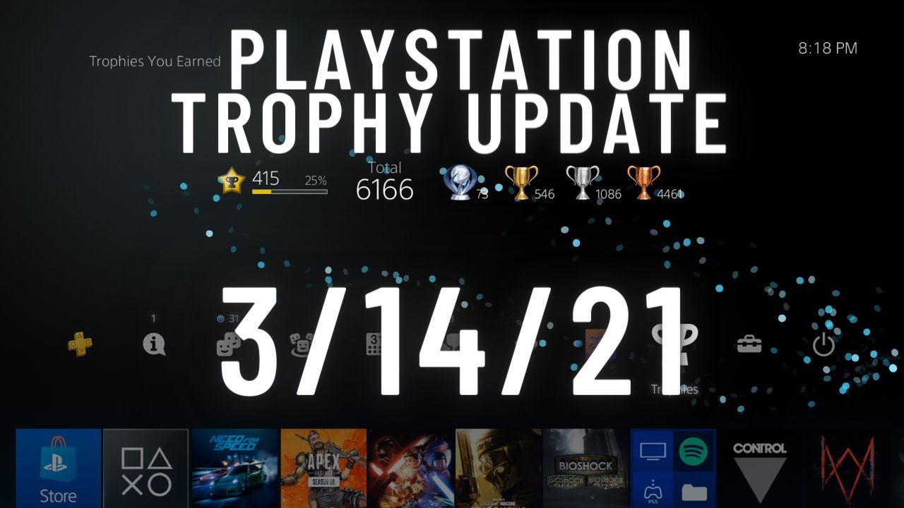 PlayStation Trophy Update: 3/14/21