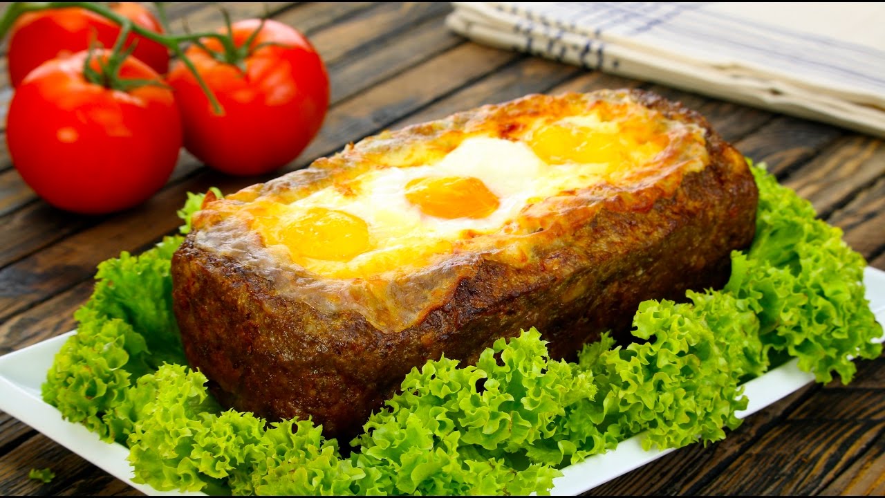 Gehaktbrood met een twist: gevuld met ham, kaas en ei