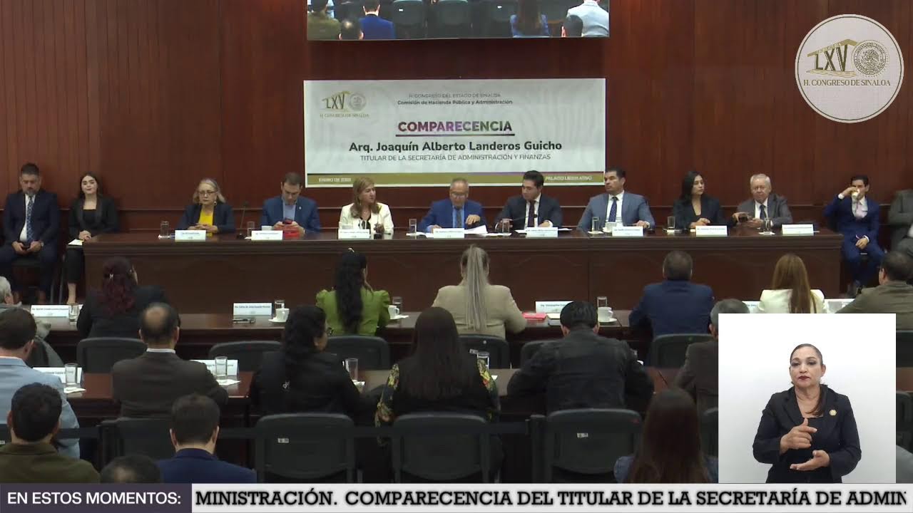 Comparecencia del titular de la Secretaría de Administración y Finanzas. LXV Legislatura.