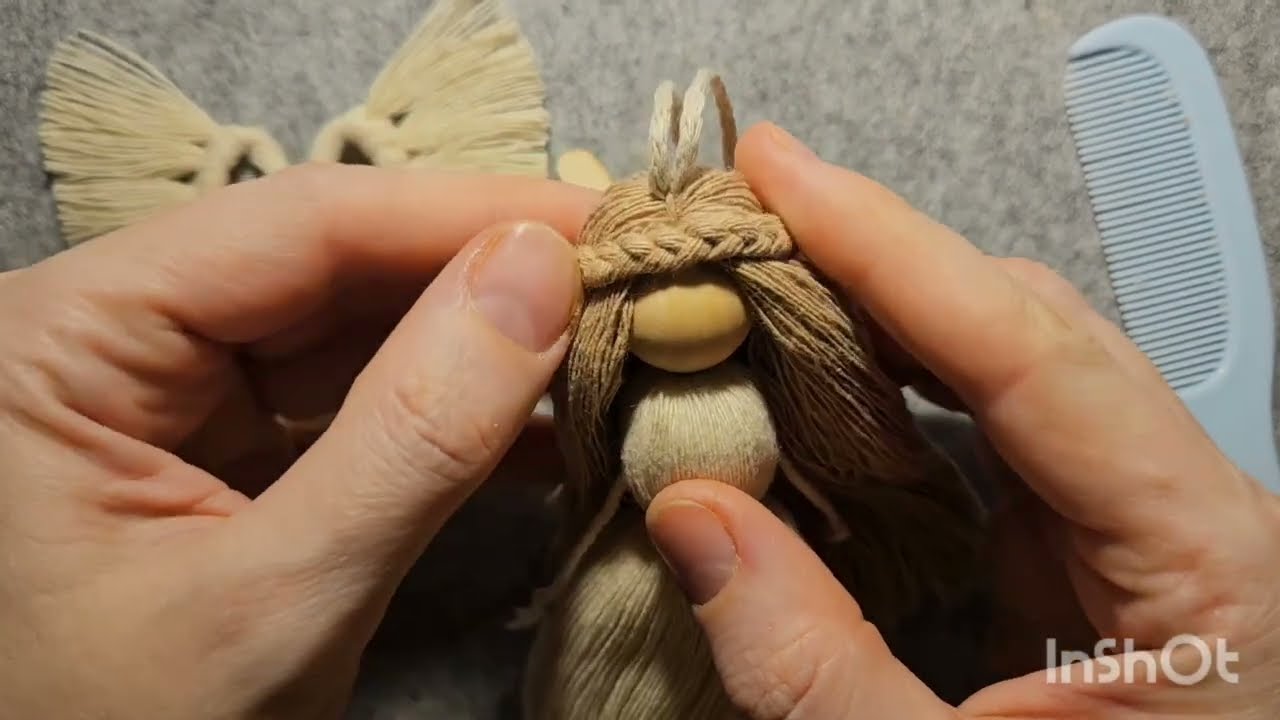 How to make a Christmas angel macrame doll | лялька макраме ангел#christmasdecor #macrame #diycrafts