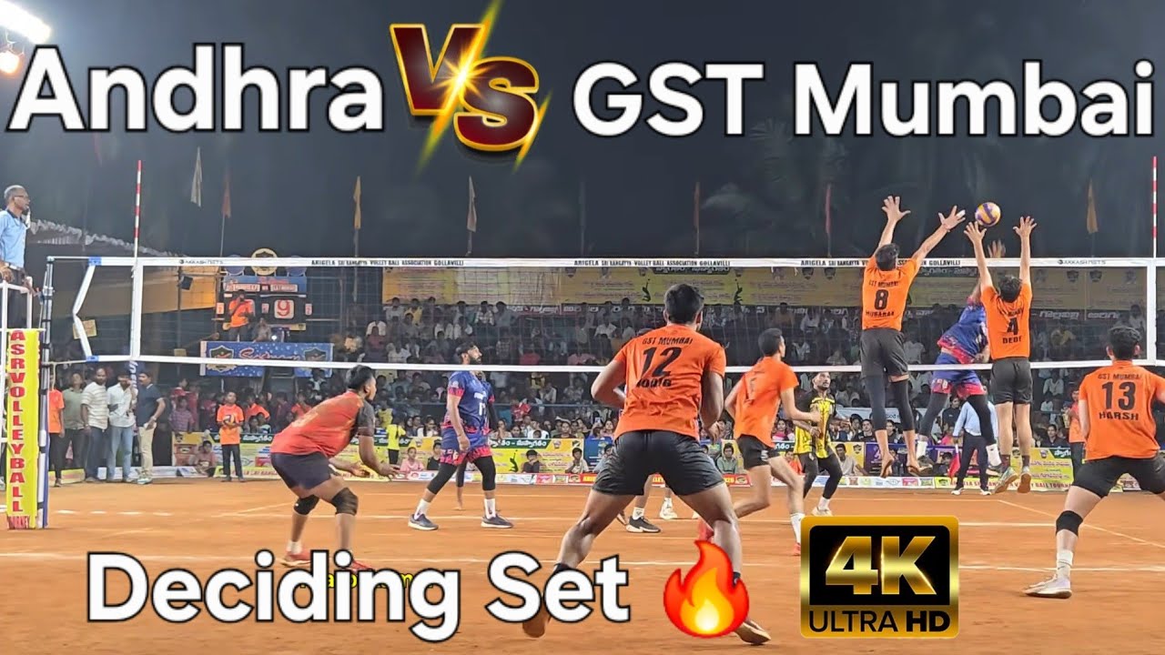 Deciding Set - 5 🔥 | GST Mumbai 🆚️ Andhra | Gollavilli, All India Invitation Volley ball Tourney |