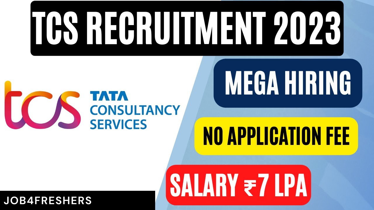 TCS Mega Hiring 2023  | Registration  Process | Apply Online | Job4freshers
