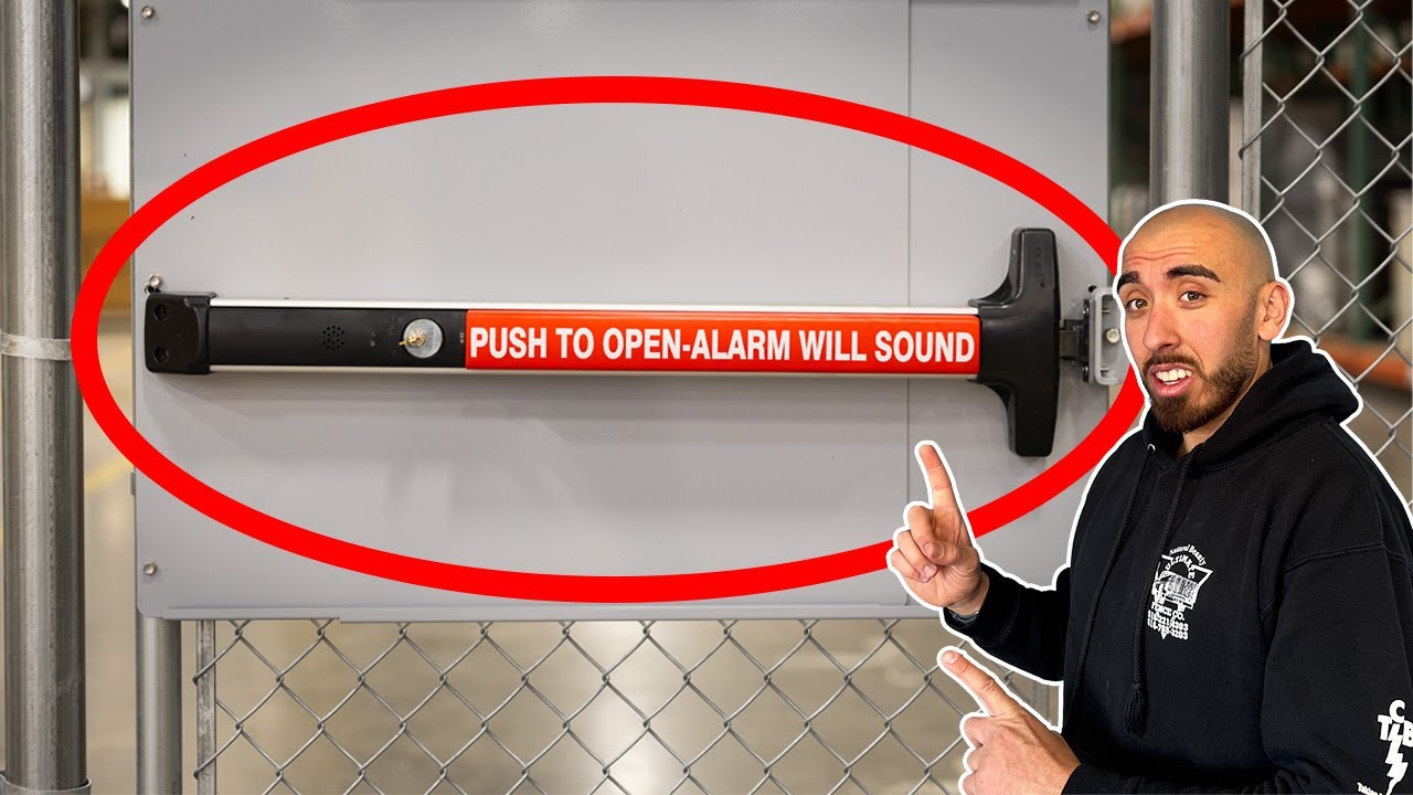 How To Install a Panic Bar with ALARM on a Chain Link Gate (DAC Industries Exit Bar)