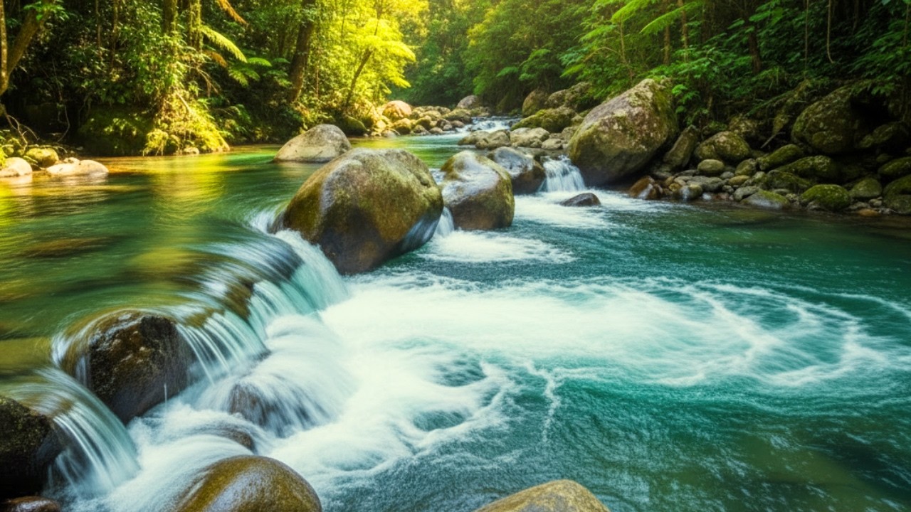 Continuous River Stream and Bird Sounds for Anxiety Relief and Quick Sleep