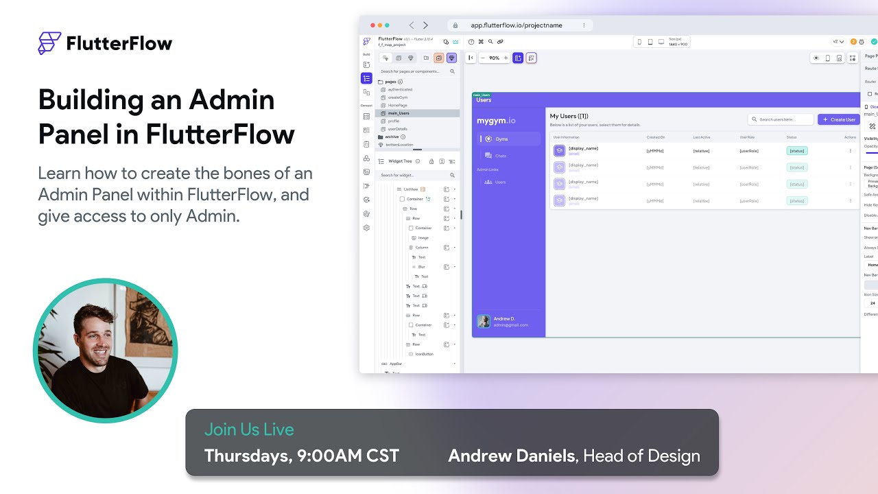 Build a Responsive Admin Dashboard with Andrew