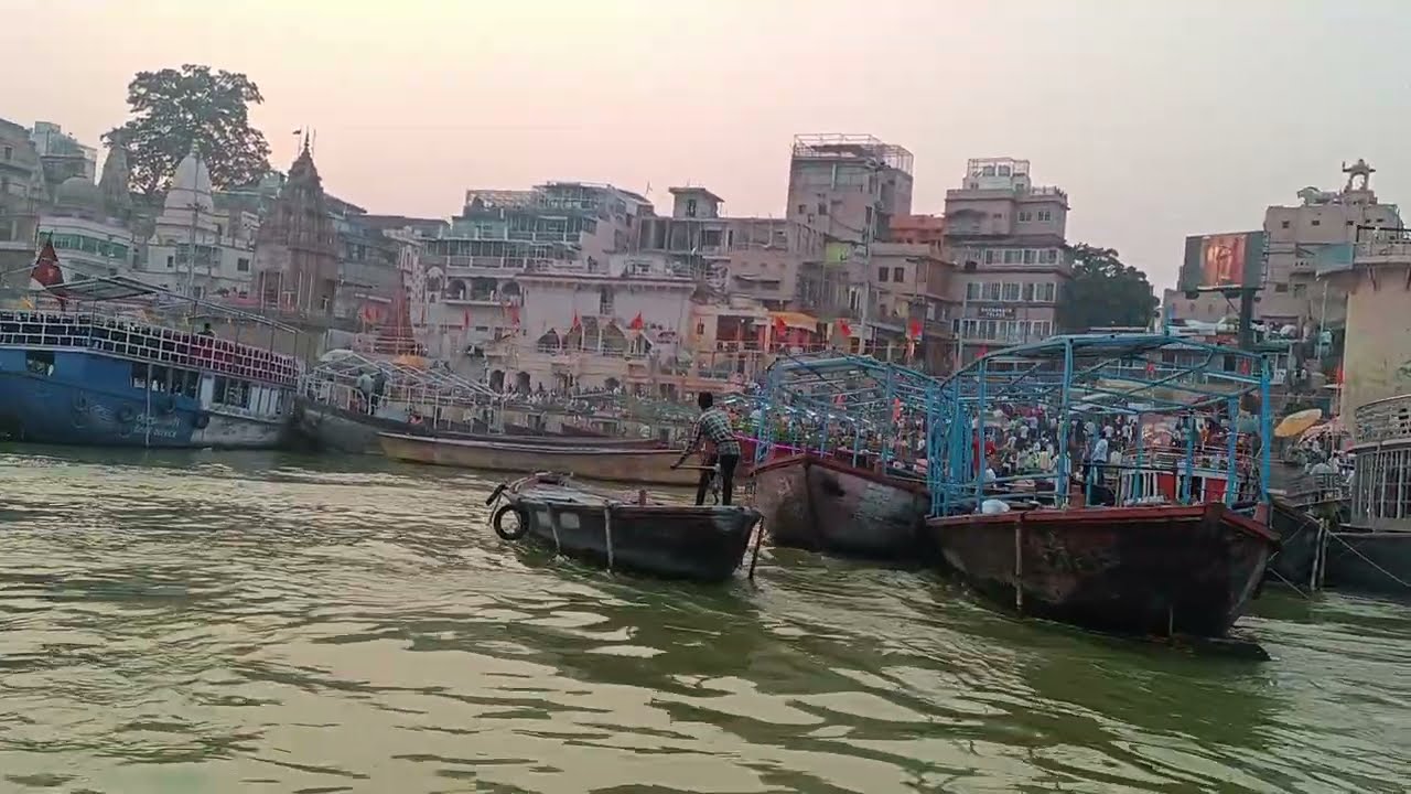 కాశీలో సాయంత్రం సంధ్య గంగా యాత్ర ప్రయాణం Evening Ganga Yatra journey in Kashi  2024/11/04