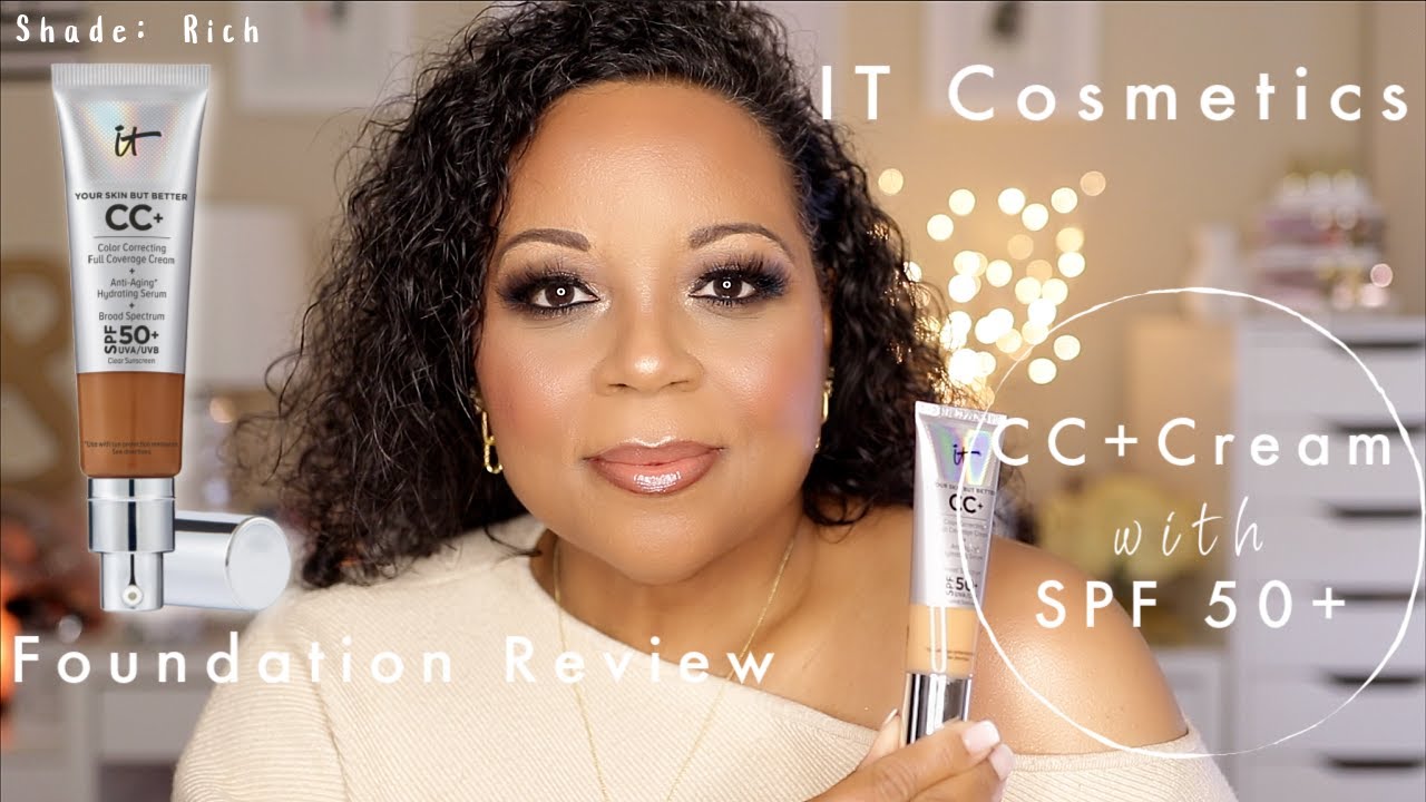 It Cosmetics CC+ Cream with SPF 50+ Foundation Review-Shade Rich | Over 50 | Mind Blowing Results! 🤯
