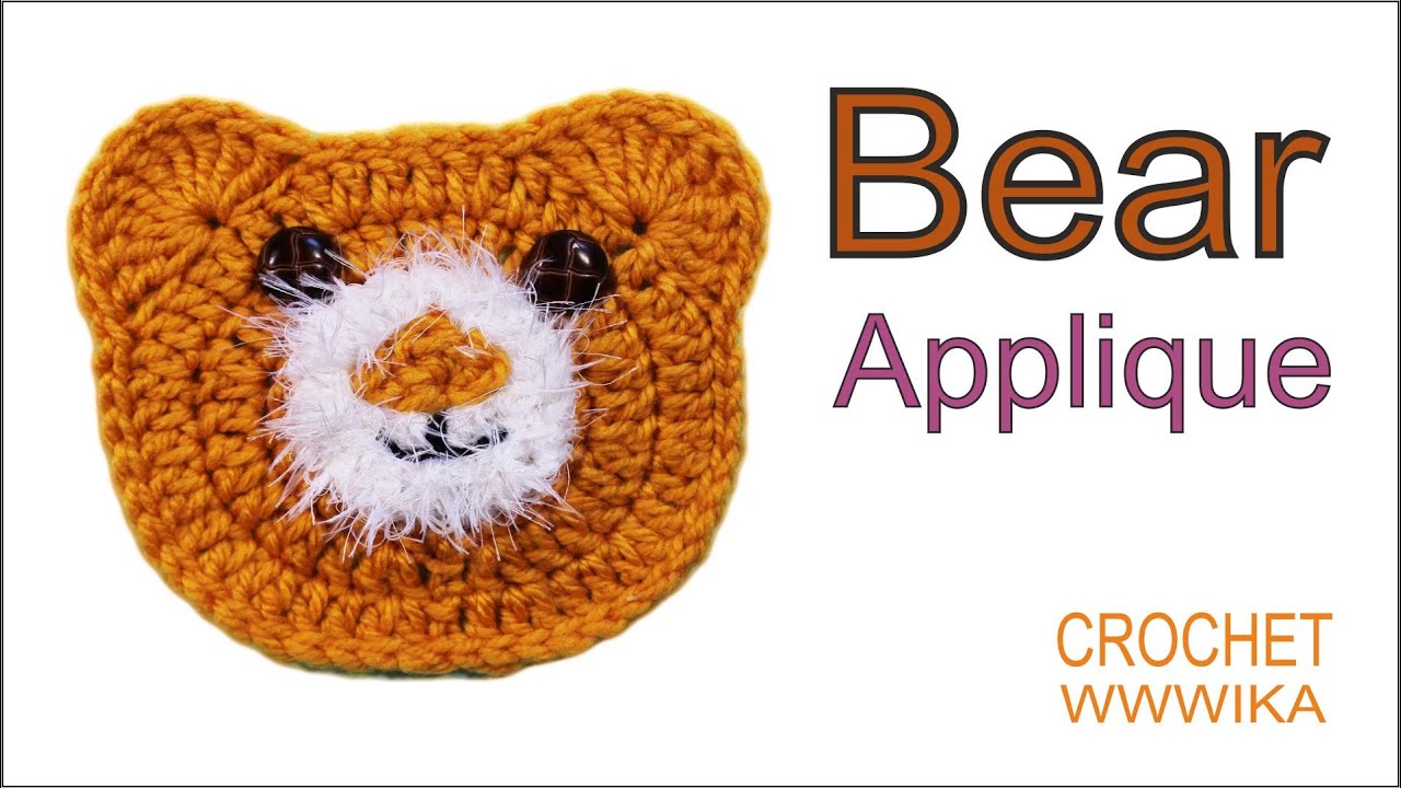 How to crochet bear applique How to crochet a circle for beginners(DC) free pattern tutorial