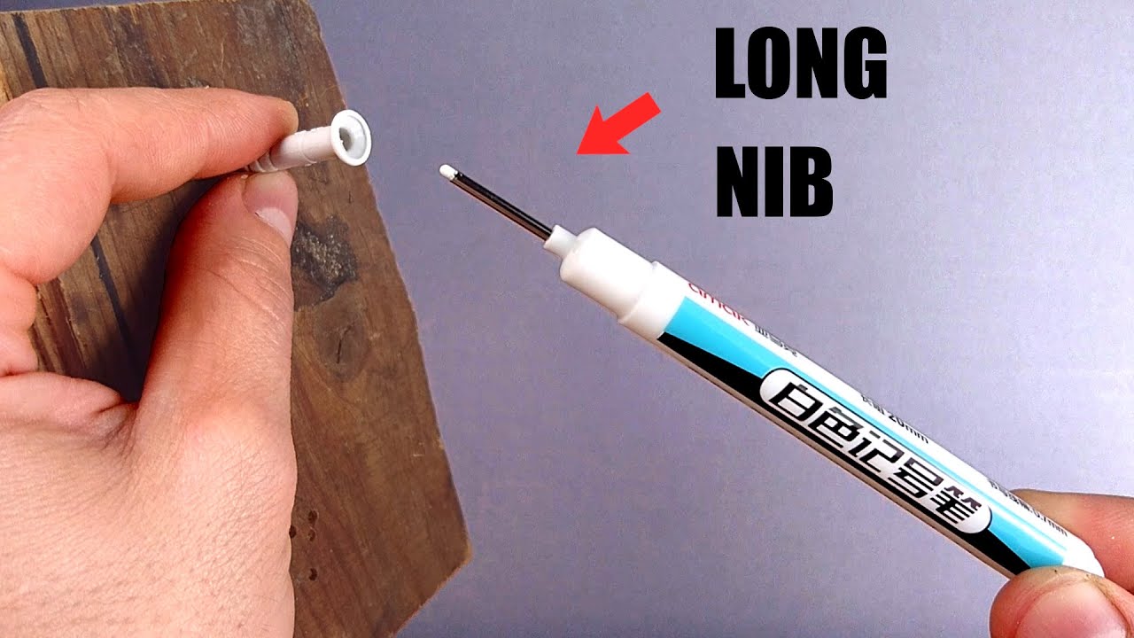 This Long Nib White Paint Marker Pen is Great for Marking Deep Holes