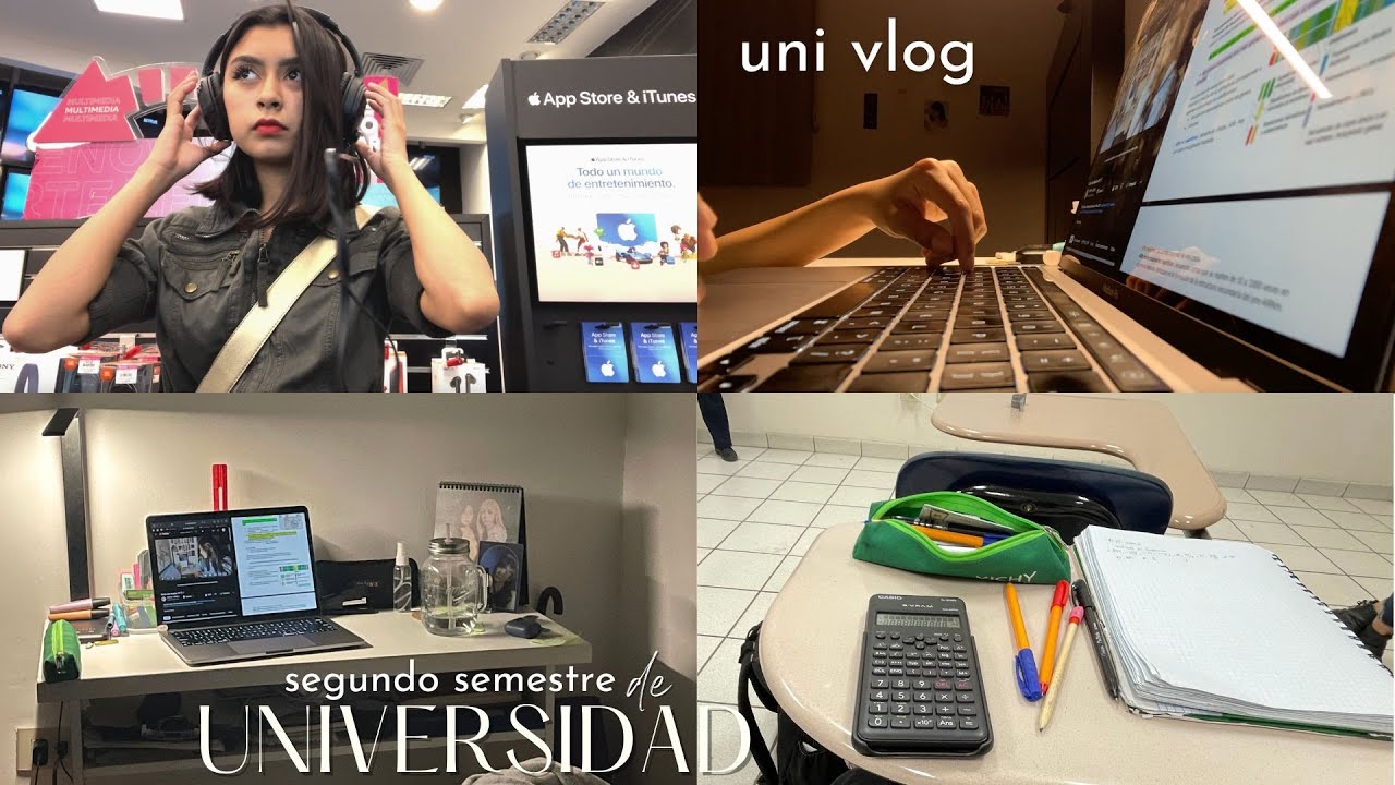 STUDY VLOG 📓🖇️ estudiando en la madrugada, semana de exámenes (universidad) 📄 & mucho estrés 🌧️