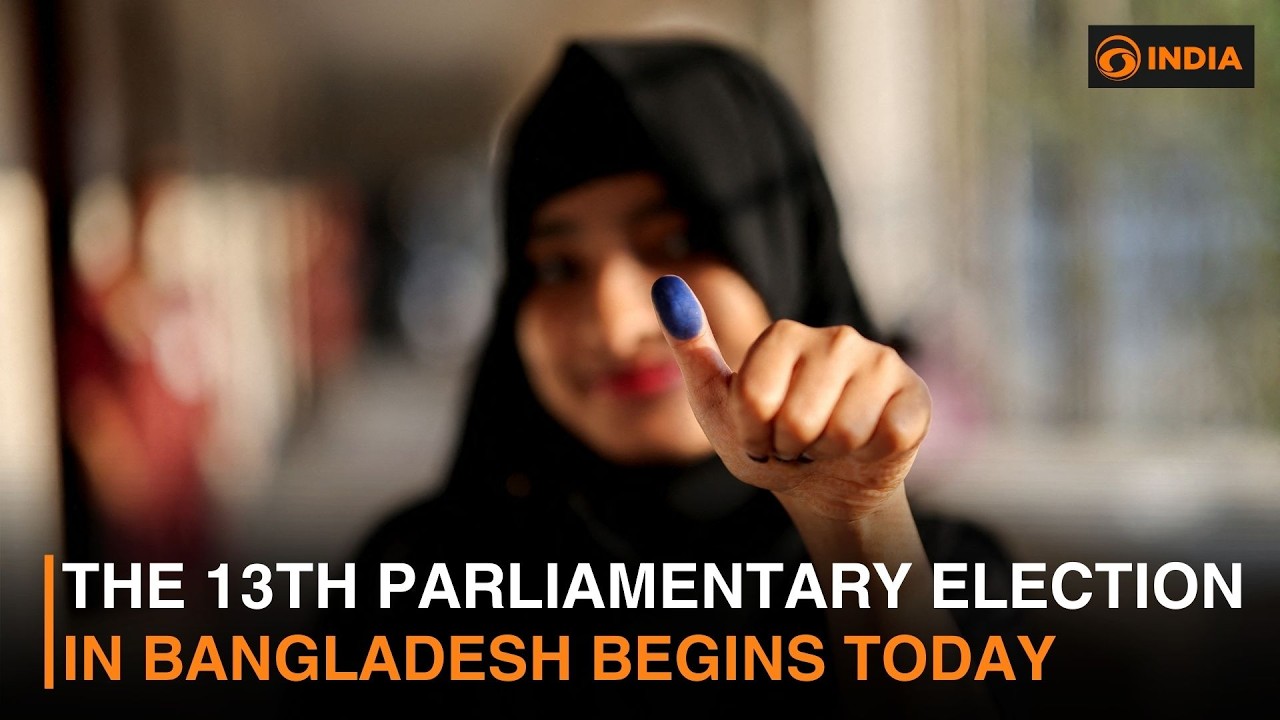 The 13th Parliamentary Election in Bangladesh begins today & more news | DD India live | 7 AM IST