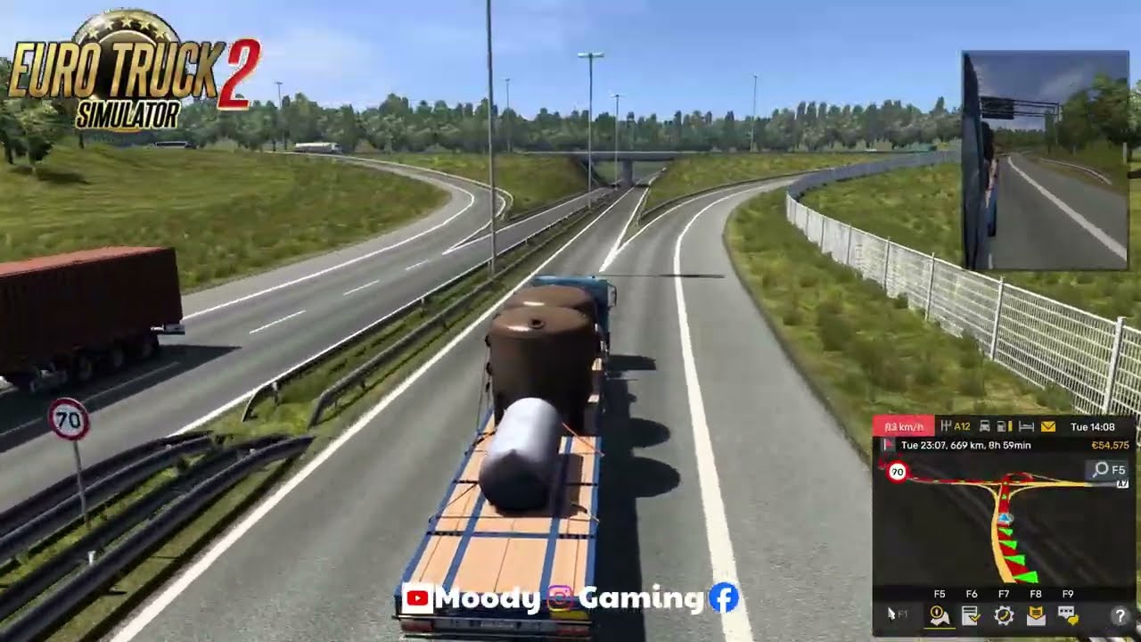 Euro Truck Simulator 2 1200 KM Long Route! 🚛🔥 Ultra Realistic ETS2 Driving
